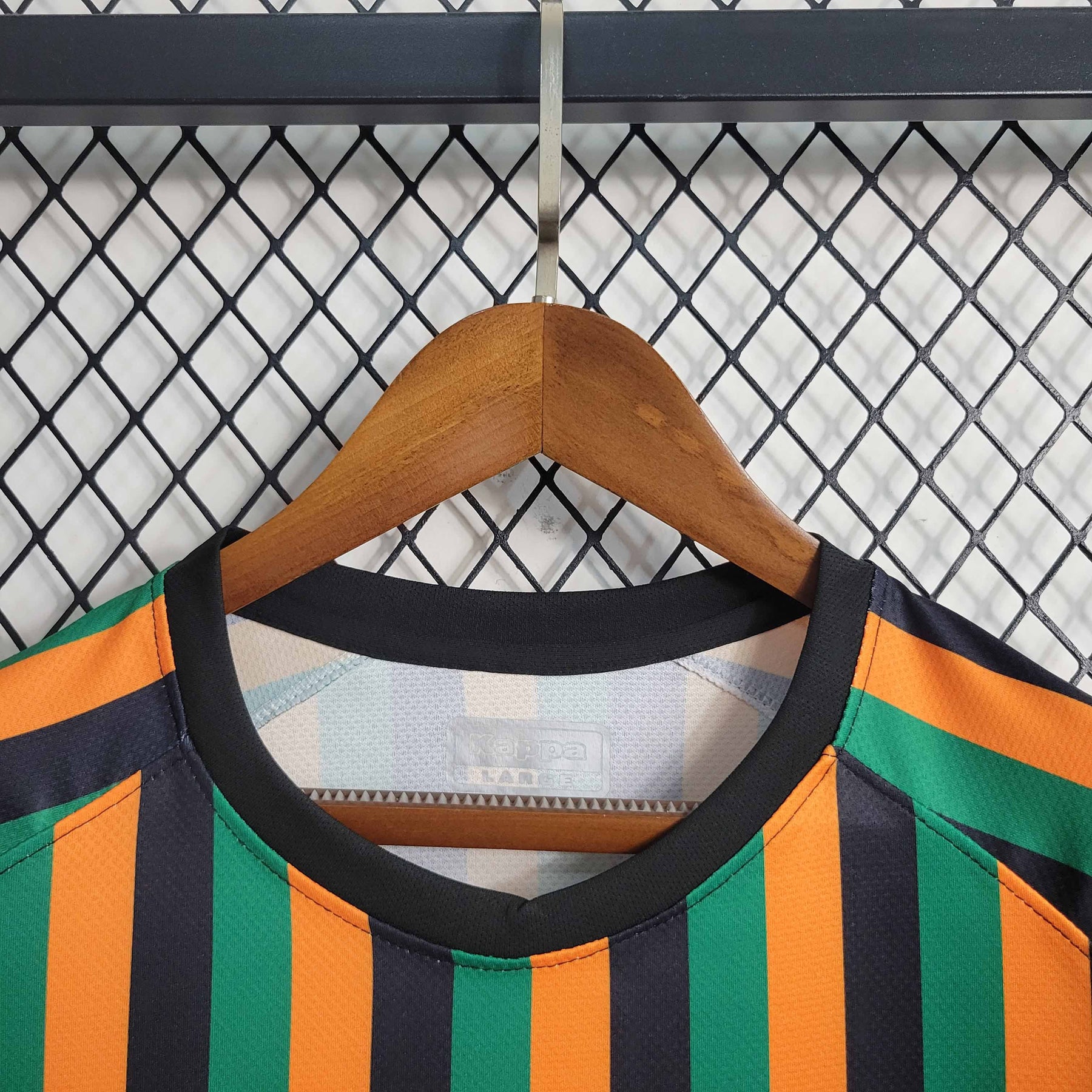 Camisa Manga Longa Venezia Treino 2023/24 - Kappa Torcedor Masculina - Laranja/Verde