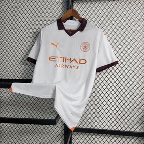 Camisa Manchester City Away 2023/24 - Puma Torcedor Masculina - Branca/Bordo