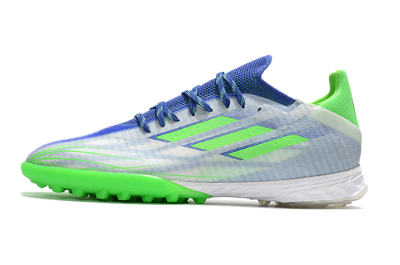 Chuteira Adidas X Speedflow .1 Society Azul/Verde