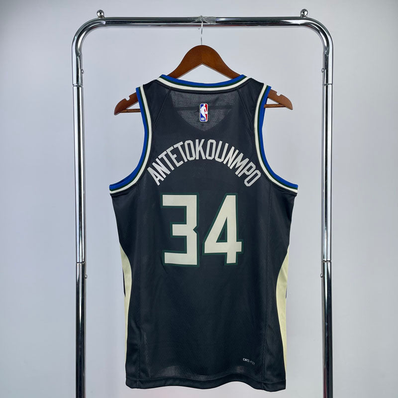 Regata NBA Milwaukee Bucks Statement Edition 23/24 Giannis Antetokounmpo Preta