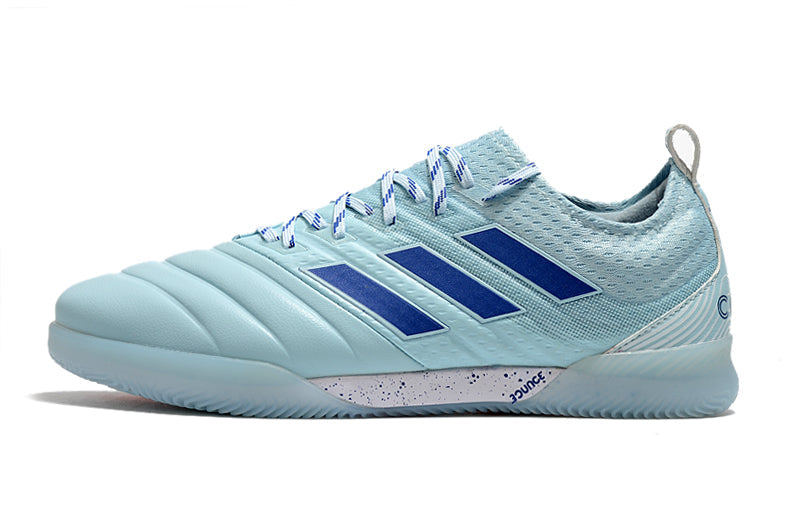 Chuteira Adidas Copa 20.1 Futsal Azul/Laranja