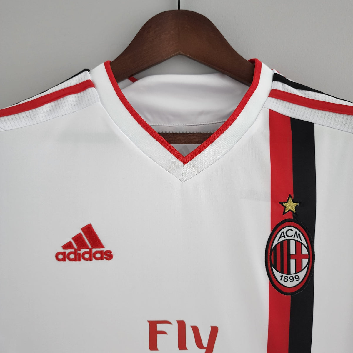 Camisa Milan Away 2011/12 - Adidas Retrô Masculina - Branca/Vermelha