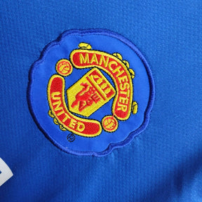 Camisa Manchester United Manga Longa Away 2007/08 - Nike Retrô Masculina - Azul