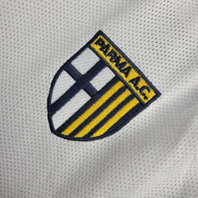 Camisa Parma Away 2003/04 - Champion Retrô Masculina - Branca/Azul