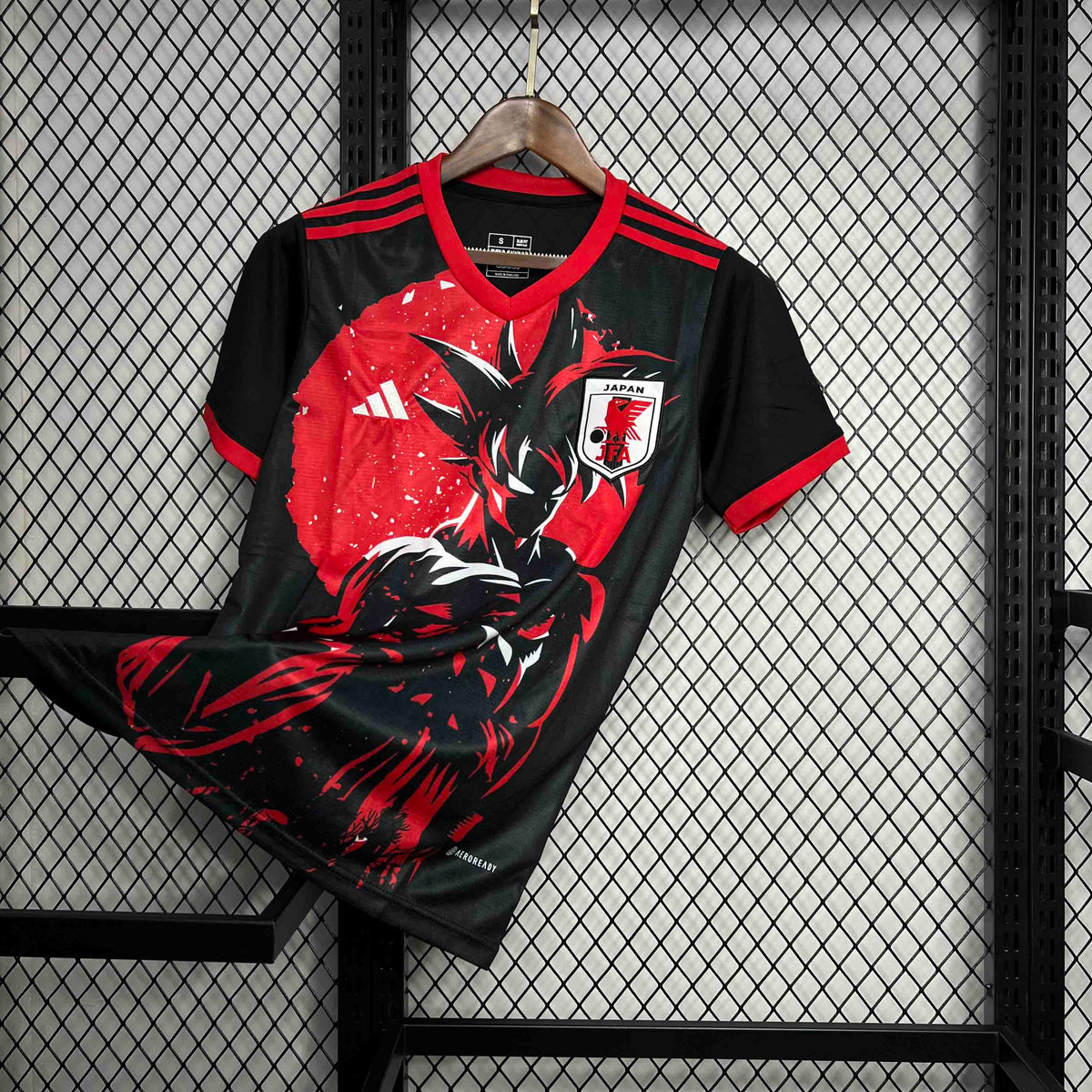 Camisa Seleção Japão Anime 2024/25 - Adidas Torcedor Masculina - Preta/Vermelha