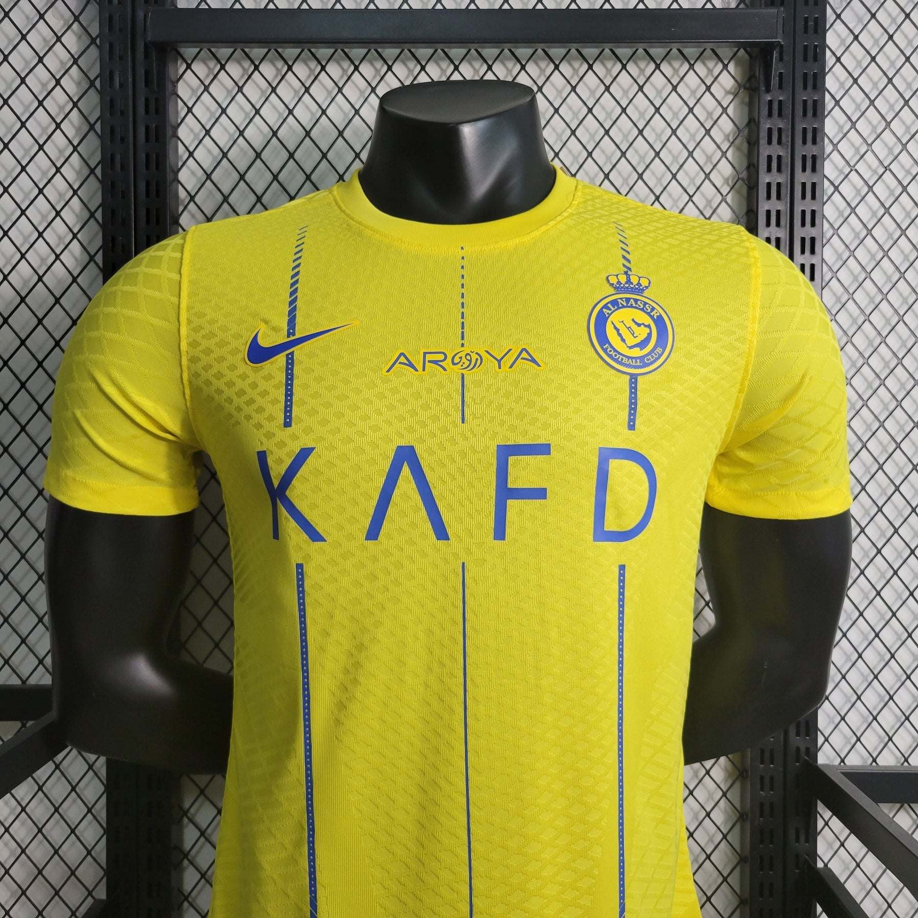 Camisa Al-Nassr Home 2023/24 - Nike Jogador Masculina - Amarela/Azul