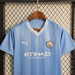 Conjunto Infantil Manchester City I 23/24 Torcedor Unissex