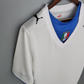 Camisa Seleção Itália Away 2006 - Puma Retrô Masculina - Branca/Azul