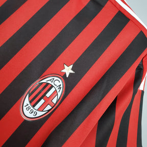 Camisa Milan Home 2011/12 - Adidas Retrô Masculina - Vermelha/Preta