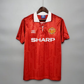 Camisa Manchester United Home 1992/94 - Umbro Retrô Masculina - Vermelha/Branca