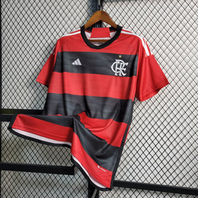 Camisa Flamengo Home 2023/24 - Adidas Torcedor Masculina - Vermelha/Preta