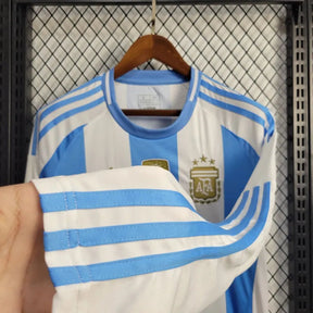 Camisa Manga Longa Seleção Argentina Home 2024/25 - Adidas Torcedor Masculina - Azul/Branca