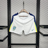 Shorts Seleção Brasil Home 2024/25 - Nike Torcedor Masculina - Branca/Azul