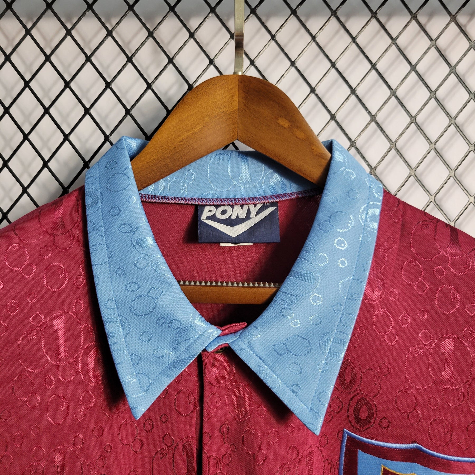 Camisa West Ham Home 1995/97 - Lotto Retrô Masculina - Bordo/Azul