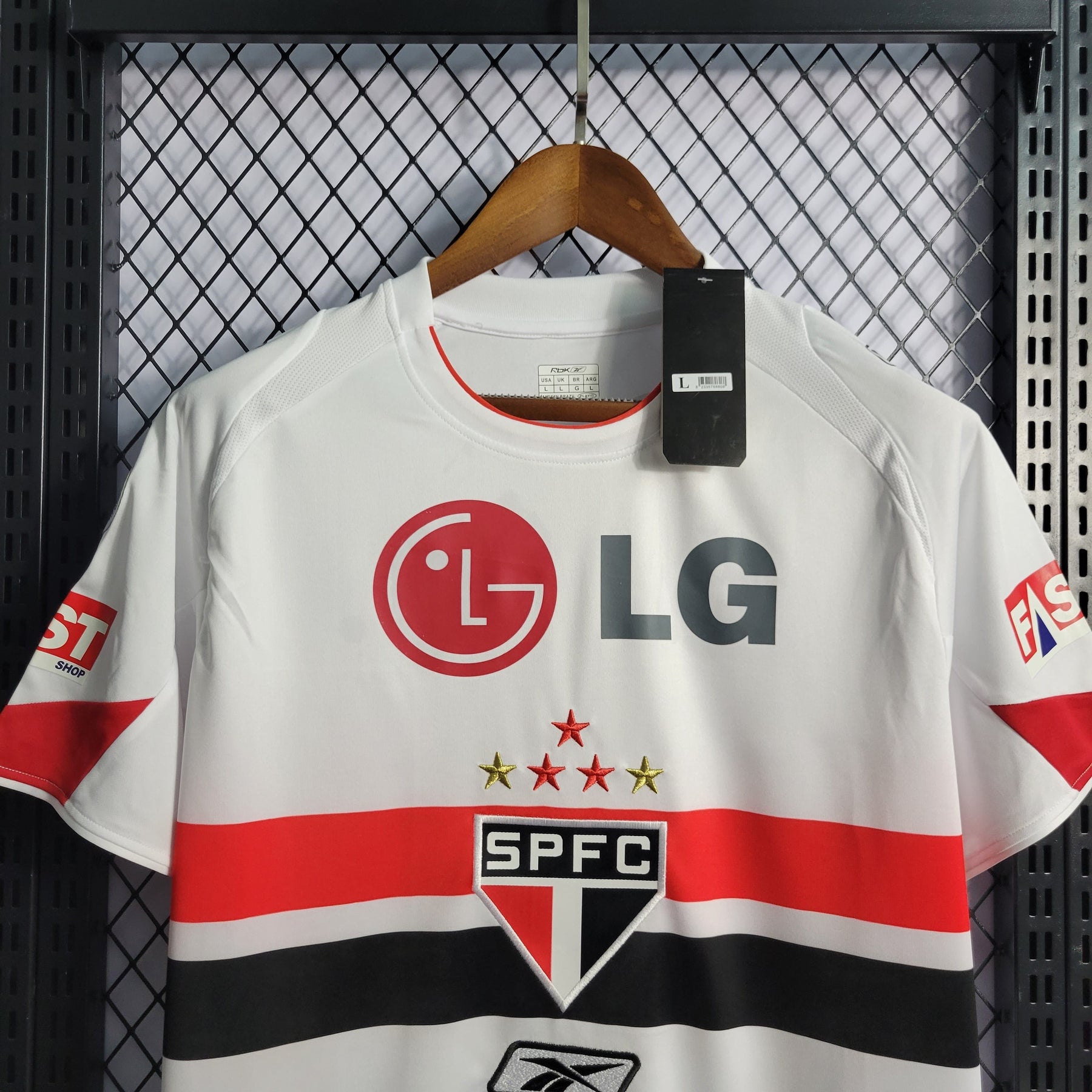 Camisa São Paulo Home 2006/07 - Retrô Masculina - Branca/Vermelha