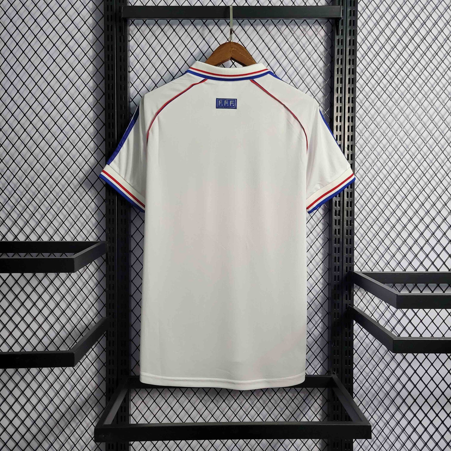 Camisa Seleção França 1998 - Adidas Retrô Masculina - Branca/Azul