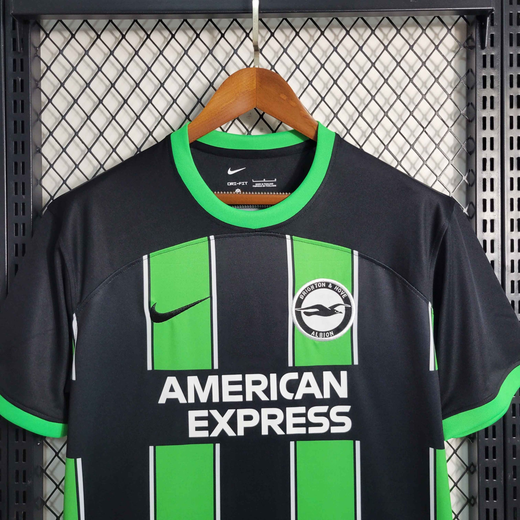 Camisa Brighton Away 2023/24 - Nike Torcedor Masculina - Preta/Verde