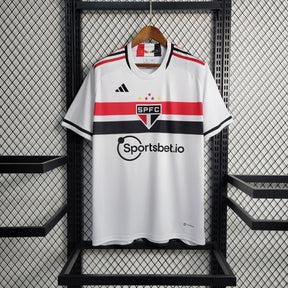 Camisa São Paulo Home 2023/24 - Adidas Torcedor Masculina - Branca/Vermelha