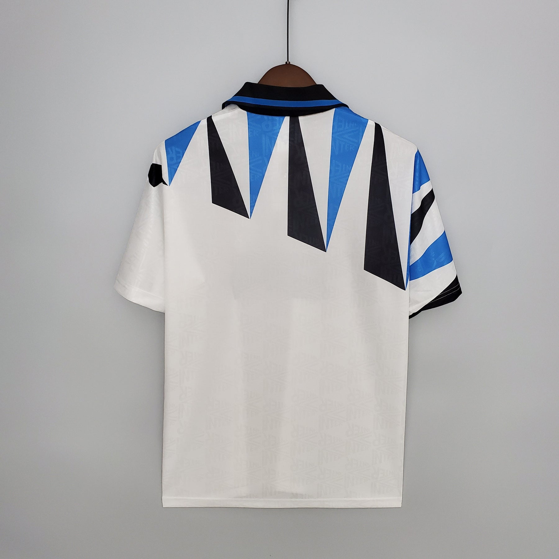 Camisa Inter de Milão Away 1992/93 - Umbro Retrô Masculina - Branca/Azul