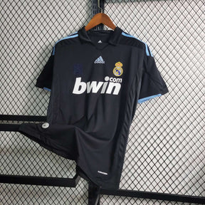 Camisa Real Madrid Away 2009/10 - Adidas Retrô Masculina - Preta/Azul