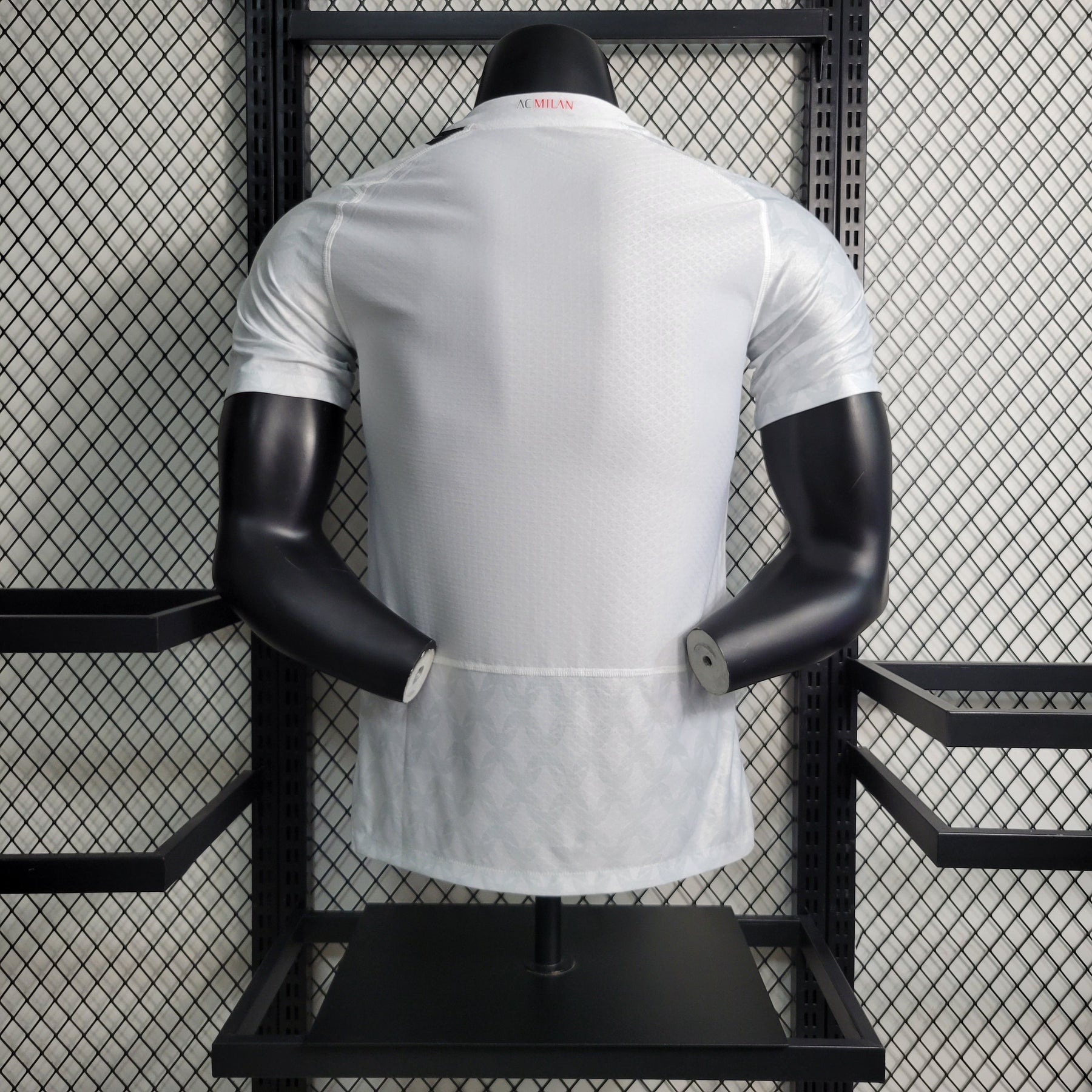 Camisa Milan Away 2023/24 - Puma Jogador Masculina - Branca/Preta/Vermelha