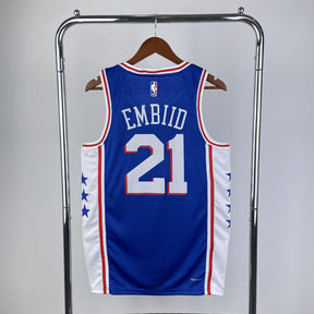 Regata NBA Philadelphia 76ers Icon Edition 23/24 Joel Embiid Azul