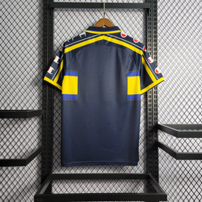 Camisa Parma Away 1999/00 - Champion Retrô Masculina - Azul/Amarela