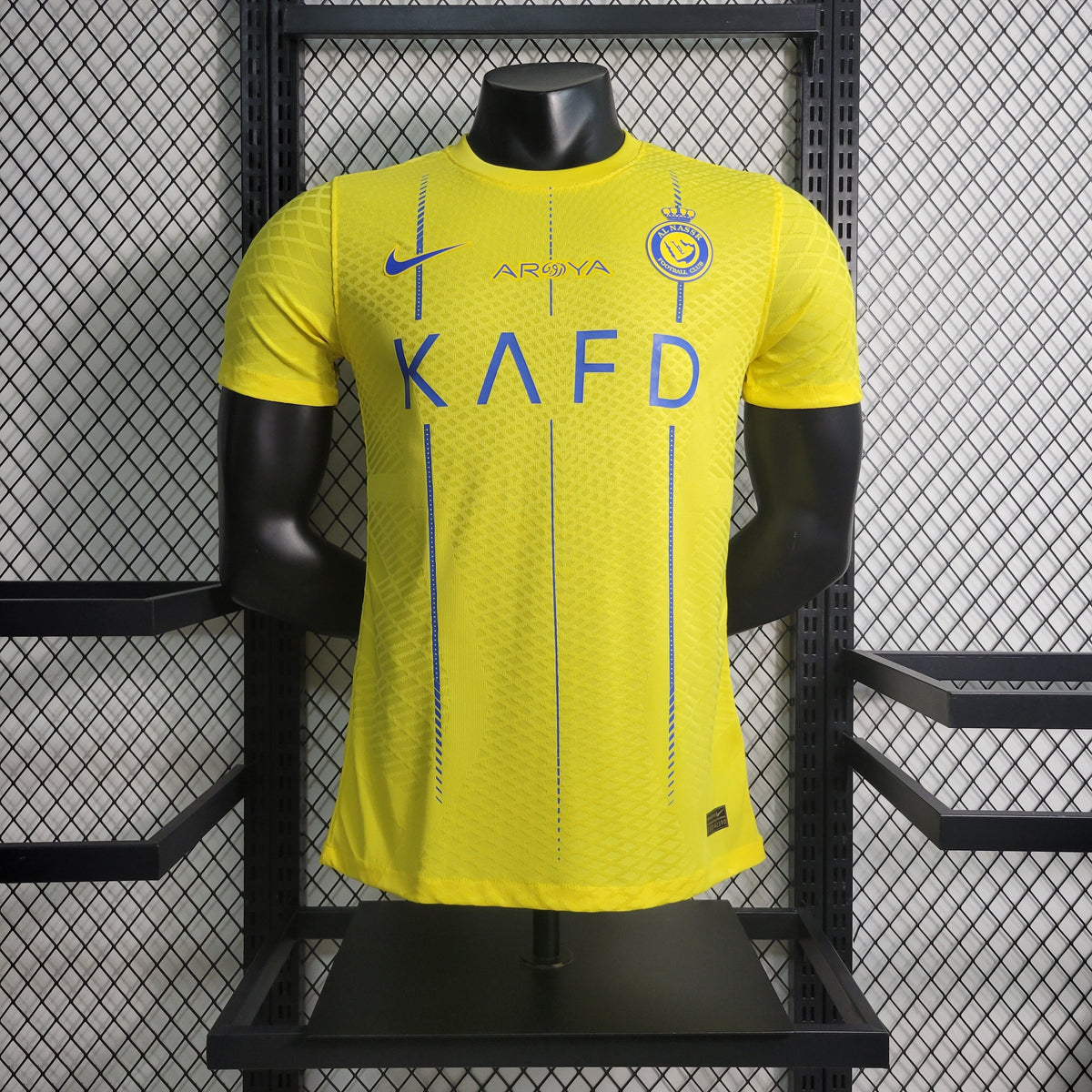 Camisa Al-Nassr Home 2023/24 - Nike Jogador Masculina - Amarela/Azul