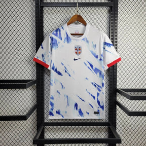 Camisa Seleção Noruega Away 2024/25 - Nike Torcedor Masculina - Branca/Azul