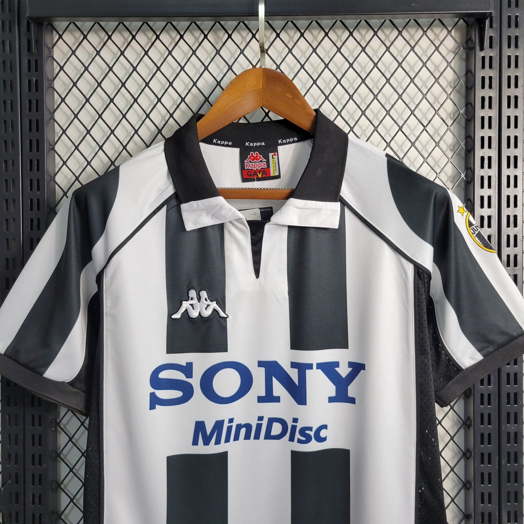 Camisa Juventus Home 1997/98 - Kappa Retrô Masculina - Branca/Preta