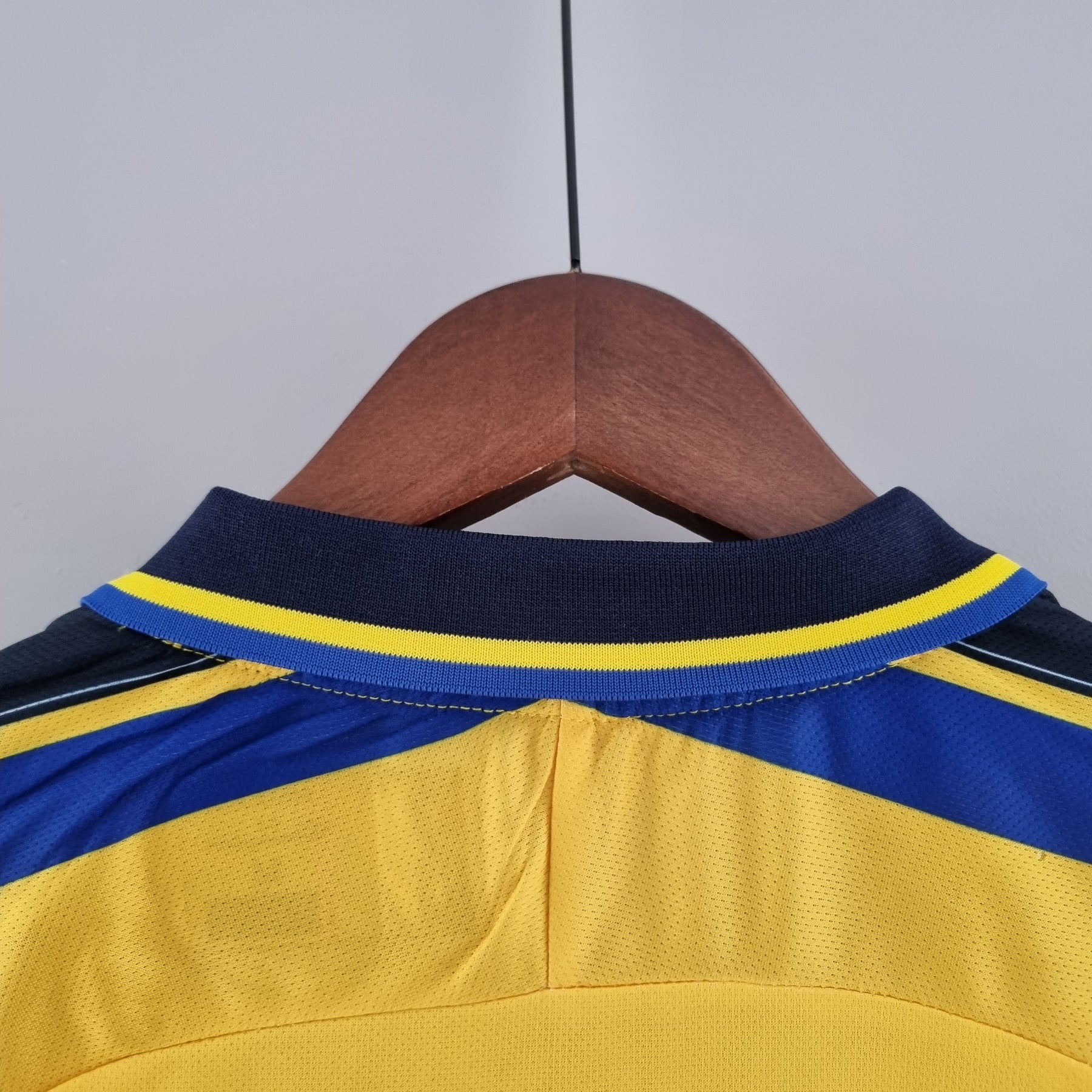 Camisa Parma Home 1999/00 - Champion Retrô Masculina - Amarela/Azul