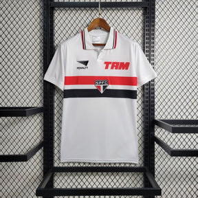 Camisa São Paulo Home 1993/94 - Penalty Retrô Masculina - Bramca/Vermelha