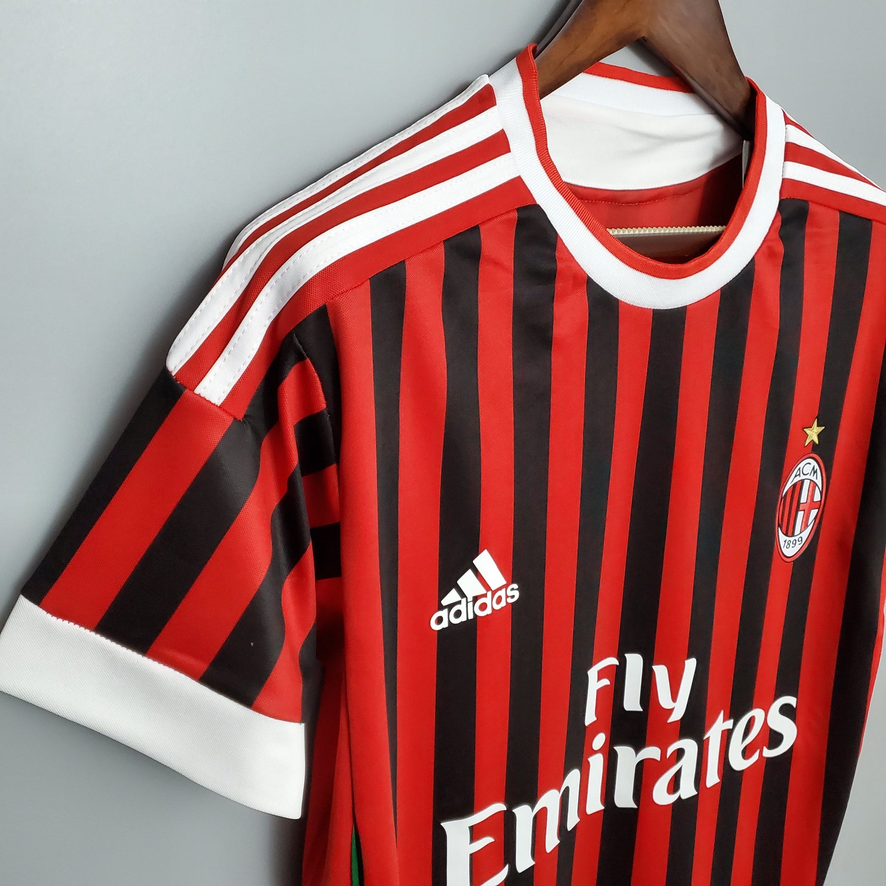 Camisa Milan Home 2011/12 - Adidas Retrô Masculina - Vermelha/Preta