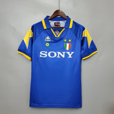 Camisa Juventus Away 1995/97 - Kappa Retrô Masculina - Azul/Amarela