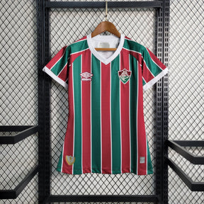 Camisa Fluminense Home 2023/24 - Umbro Torcedor Feminina - Vermelha/Verde