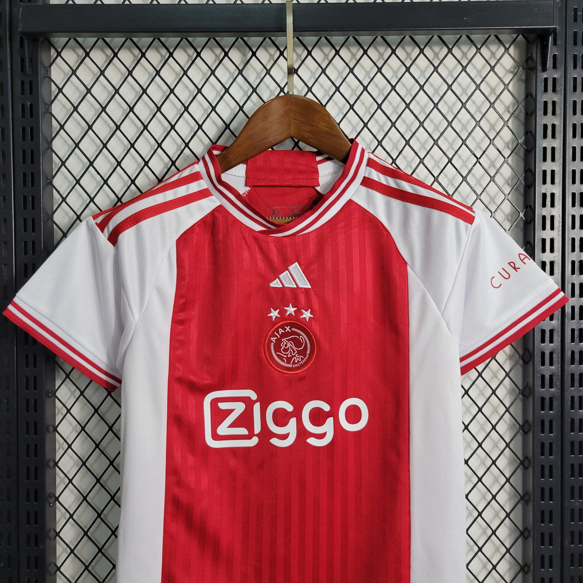 Kit Infantil Ajax Home 2023/24 - Adidas Torcedor - Vermelha/Branca