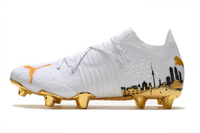 Chuteira Puma Future Z 1.2 Branco/Dourado