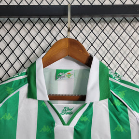 Camisa Real Betis Manga Longa 1995/97 - Kappa Retrô Masculina - Verde/Branca