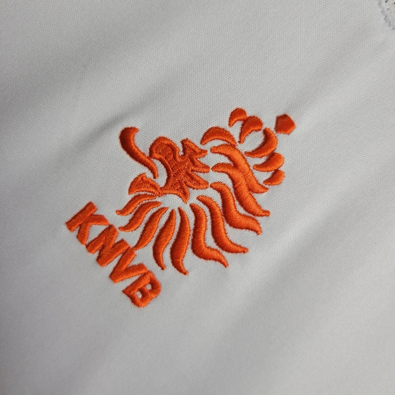 Camisa Seleção Holanda Away 2004 - Nike Retrô Masculina - Branca/Laranja