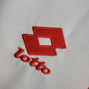 Camisa Milan Away 1995/96 - Lotto Retrô Masculina - Branca/Vermelha