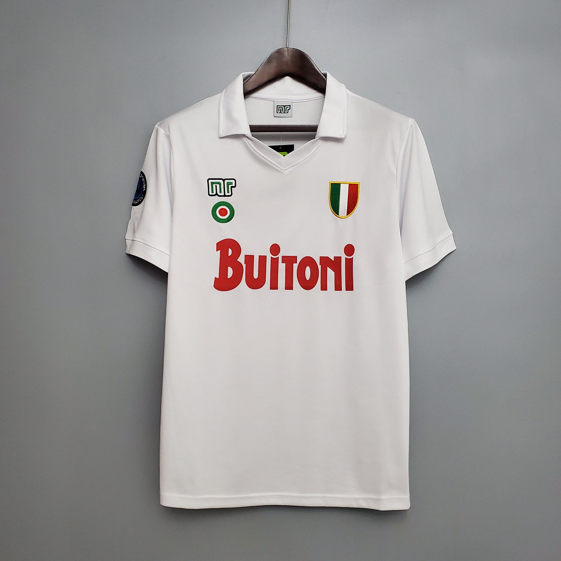 Camisa Napoli Away 1987/88 - nr Retrô Masculina - Branca