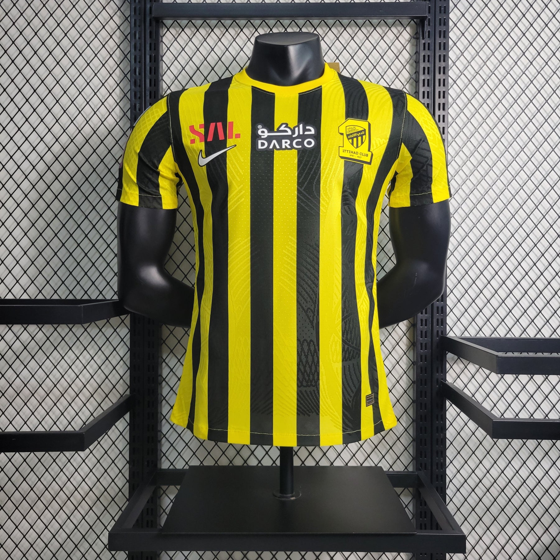 Camisa Ittihad Home 2023/24 - Nike Jogador Masculina - Amarela/Preta