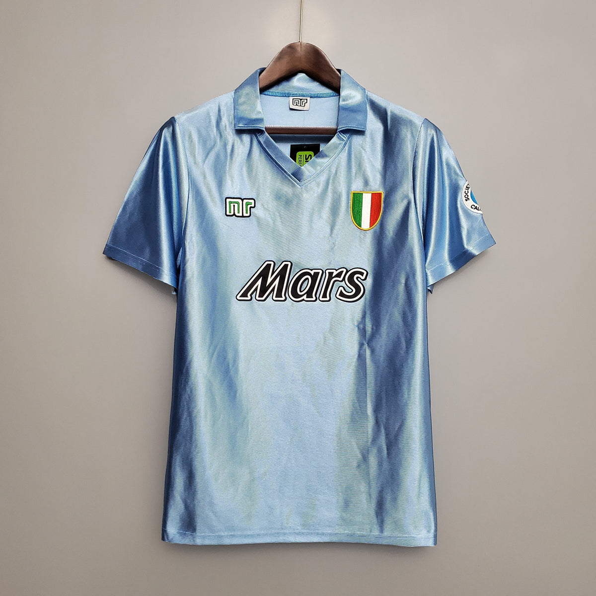 Camisa Napoli Home 1990/91 - nr Retrô Masculina - Azul