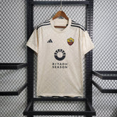 Camisa Roma Away 2023/24 - Adidas Torcedor Masculina - Bege/Preta