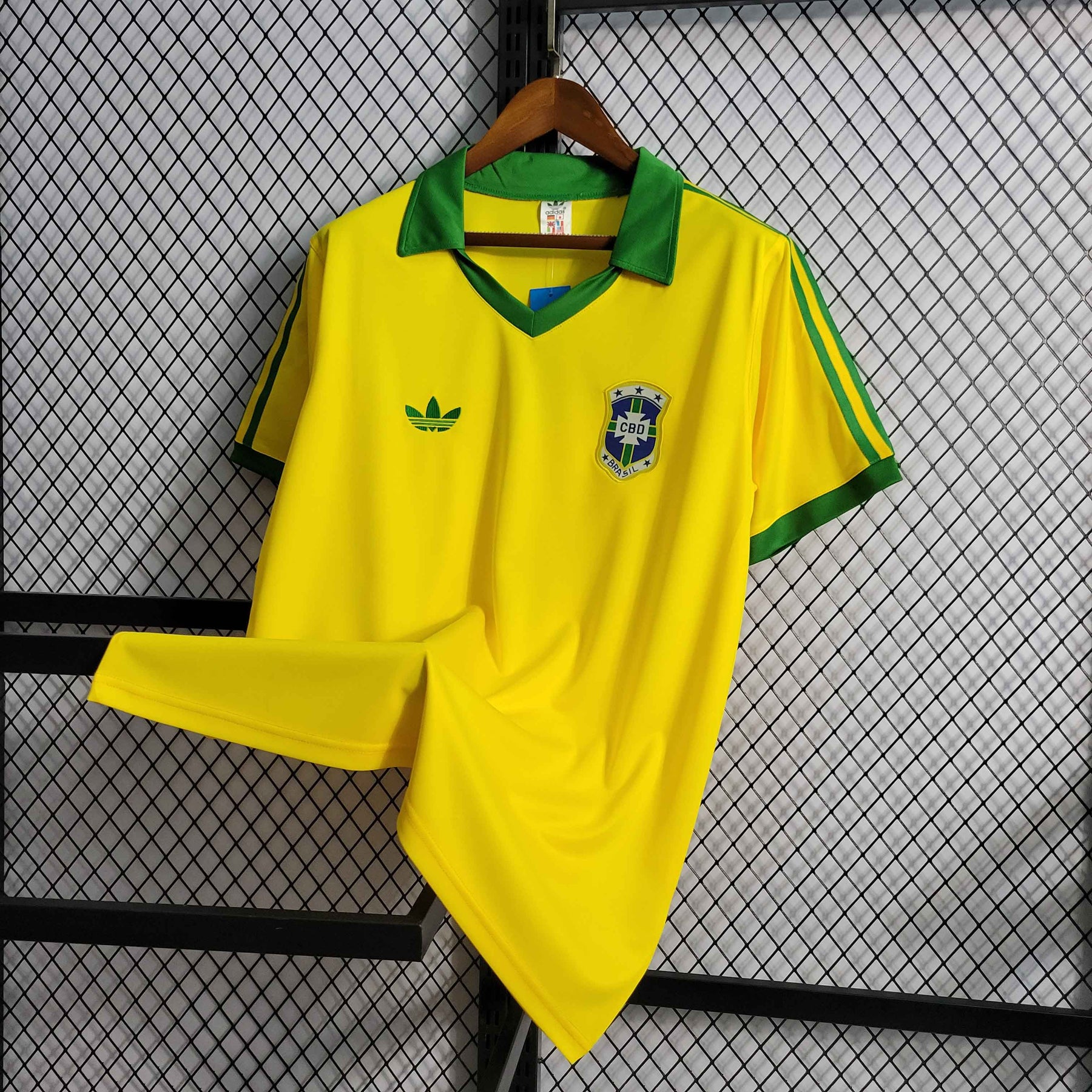 Camisa Seleção Brasil Home 1978/1979 - Adidas Retrô Masculina - Amarela/Verde