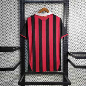 Camisa Milan Home 2009/10 - Adidad Retrô Masculina - Vermelha/Preta