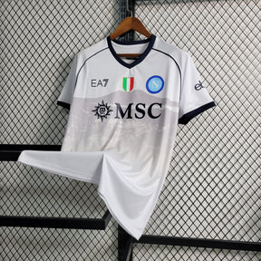 Camisa Napoli Away 2023/24 - EA7 Torcedor Masculina - Branca