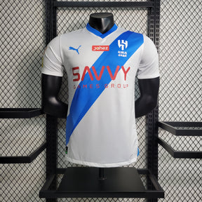 Camisa Al-Hilal Away 2023/24 - Puma Jogador Masculina - Branca/Azul