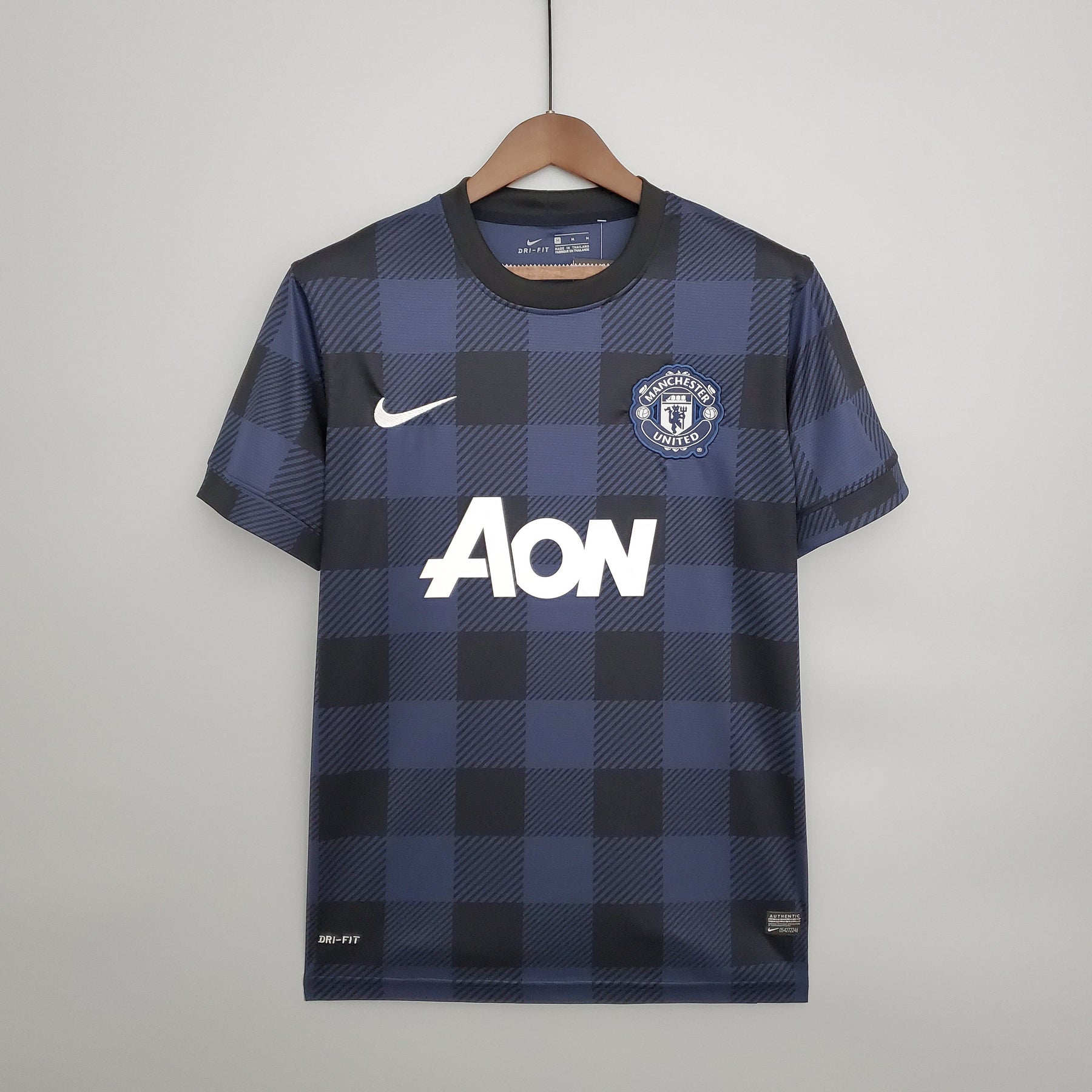 Camisa Manchester United Third 2013/14 - Nike Retrô Masculina - Azul/Preta