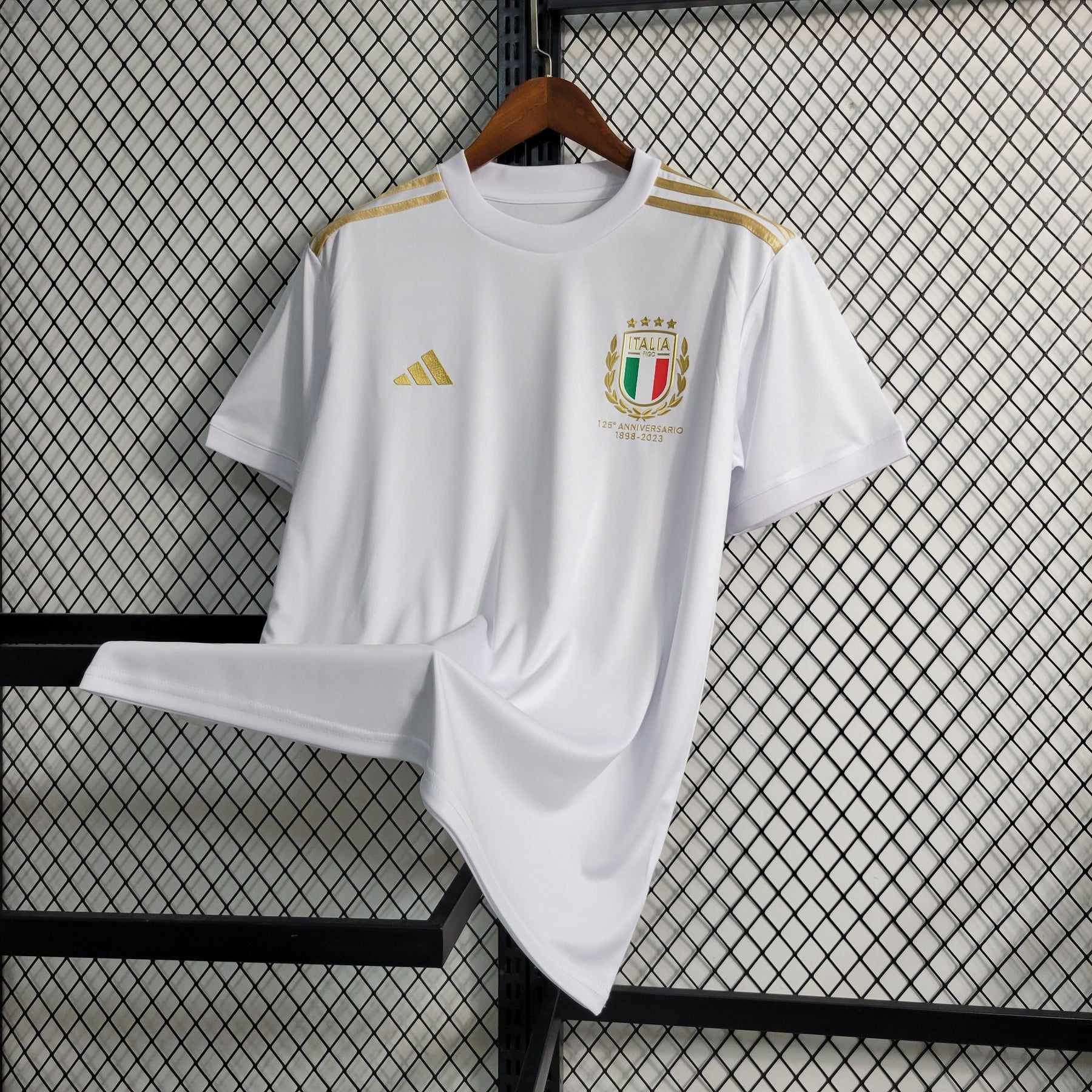 Camisa Itália Edição Especial 2023/24 - Adidas Torcedor Masculina - Branca/Dourada